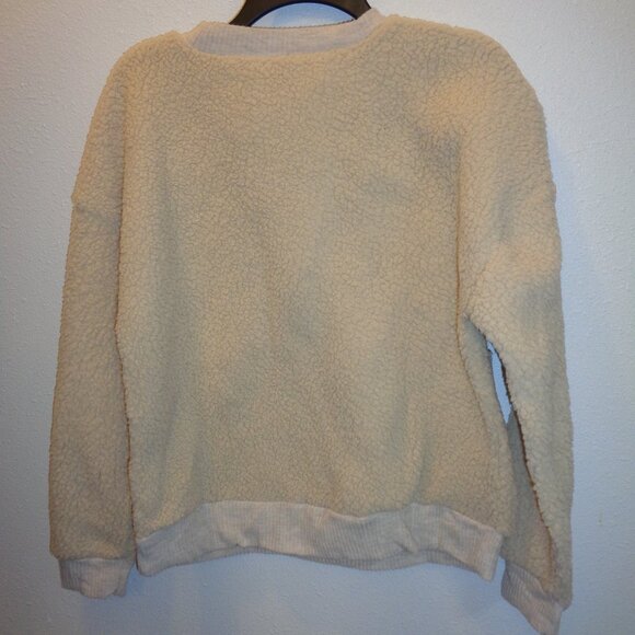 a.n.a. Women's Faux Fur Cream Long Sleeve Polyester Sweater Size Medium NWT - Picture 10 of 10